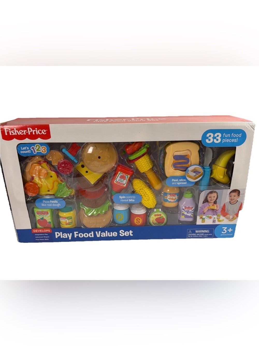 2018 Fisher Price Pretend Play Food Value Set‎ Kitchen Interactive Toy NIB 33 Pc